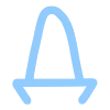 😆 Эмодзи «Голубой шрифт и иконки» для Telegram