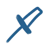 📌 Эмодзи «Голубой шрифт и иконки» для Telegram