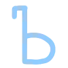 😜 Эмодзи «Голубой шрифт и иконки» для Telegram