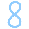 8️⃣ Эмодзи «Голубой шрифт и иконки» для Telegram