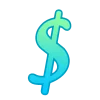 🤩 Эмодзи «Сине-зелёный градиент» для Telegram