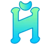 🤩 Эмодзи «Сине-зелёный градиент» для Telegram