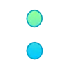 🤩 Эмодзи «Сине-зелёный градиент» для Telegram