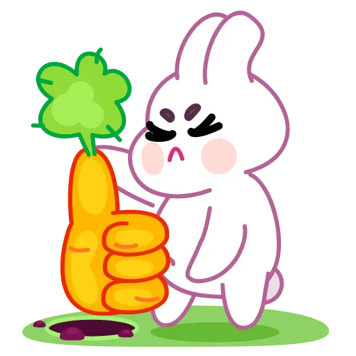Стикер 30 Asian Bunny