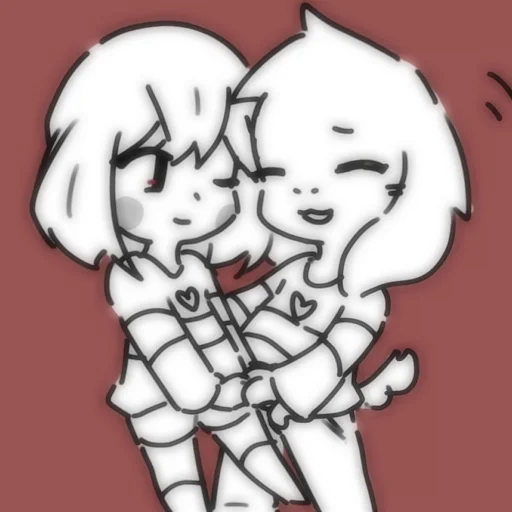 💔 Стикер «Asriel and Chara» для Telegram