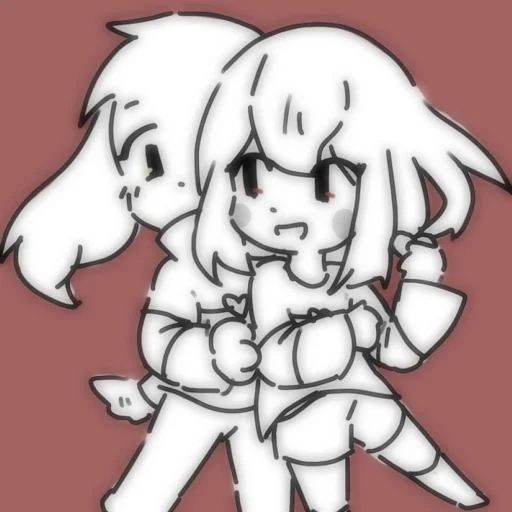 💔 Стикер «Asriel and Chara» для Telegram