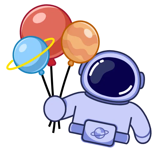 🤩 Эмодзи «Космонавт - ко дню космонавтики» для Telegram