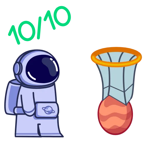 🤩 Эмодзи «Космонавт - ко дню космонавтики» для Telegram