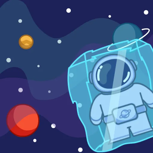 🤩 Эмодзи «Космонавт - ко дню космонавтики» для Telegram