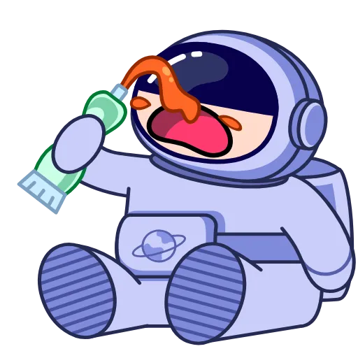 🤩 Эмодзи «Космонавт - ко дню космонавтики» для Telegram