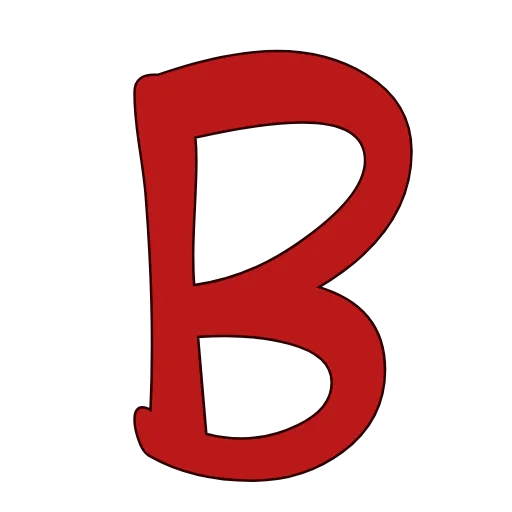 🐭 Эмодзи «Красные векторные буквы» для Telegram