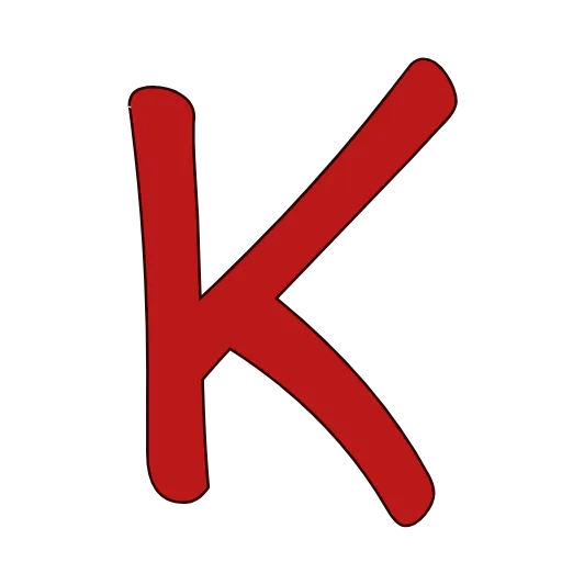 🐭 Эмодзи «Красные векторные буквы» для Telegram