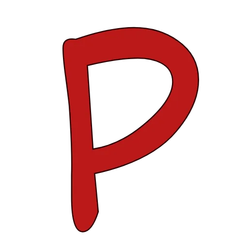 🐭 Эмодзи «Красные векторные буквы» для Telegram