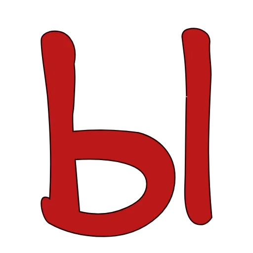🐭 Эмодзи «Красные векторные буквы» для Telegram