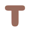 🍁 Эмодзи «Коричневые буквы, цифры» для Telegram