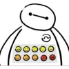 Стикер 32 ❤️ Видеоанимированный набор эмоджи с Бэймаксом [Baymax]