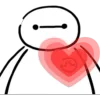 Стикер 27 ❤️ Видеоанимированный набор эмоджи с Бэймаксом [Baymax]