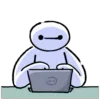 Стикер 16 ❤️ Видеоанимированный набор эмоджи с Бэймаксом [Baymax]