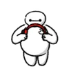 Стикер 15 ❤️ Видеоанимированный набор эмоджи с Бэймаксом [Baymax]