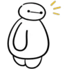 Стикер 53 ❤️ Видеоанимированный набор эмоджи с Бэймаксом [Baymax]
