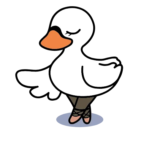Стикер 26 🦢 Набор эмоджи с белым лебедем в HD качестве