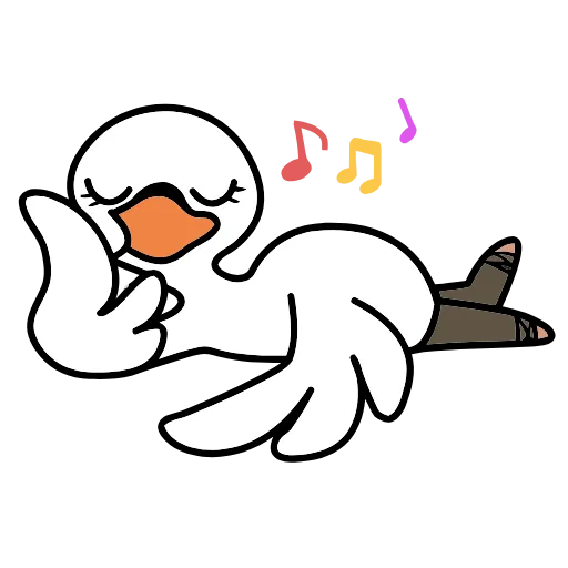 Стикер 23 🦢 Набор эмоджи с белым лебедем в HD качестве