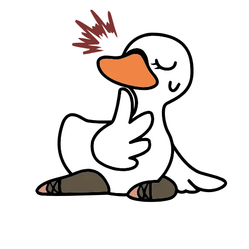 Стикер 20 🦢 Набор эмоджи с белым лебедем в HD качестве