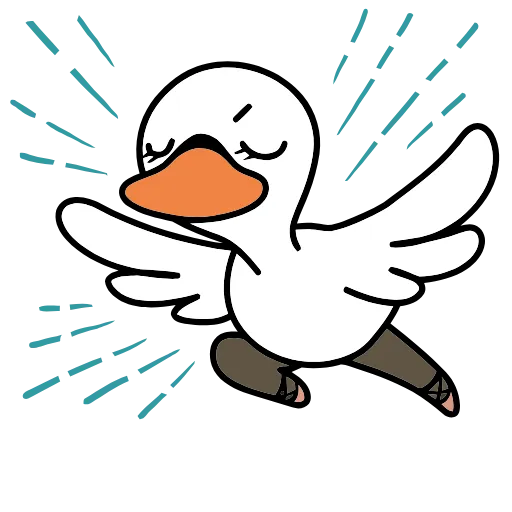 Стикер 22 🦢 Набор эмоджи с белым лебедем в HD качестве