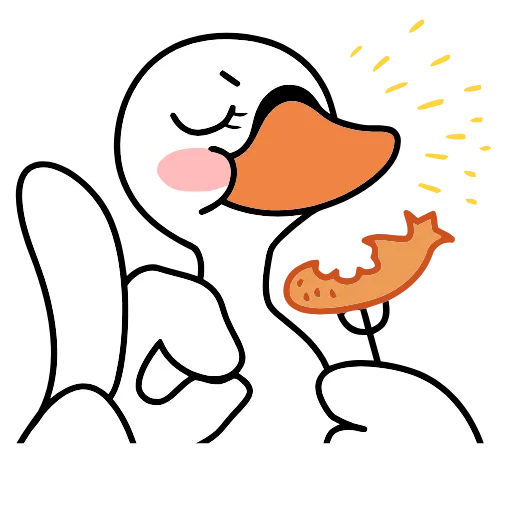 Стикер 14 🦢 Набор эмоджи с белым лебедем в HD качестве