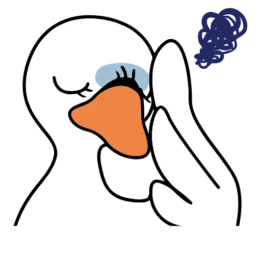 Стикер 10 🦢 Набор эмоджи с белым лебедем в HD качестве
