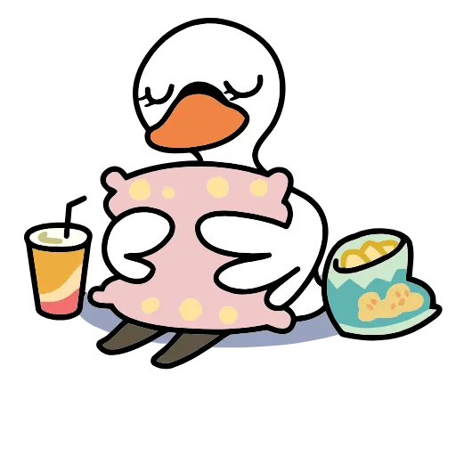 Стикер 17 🦢 Набор эмоджи с белым лебедем в HD качестве