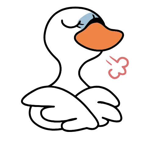 Стикер 12 🦢 Набор эмоджи с белым лебедем в HD качестве