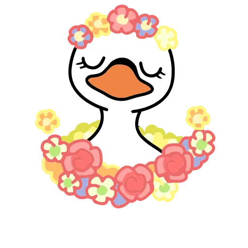 Стикер 7 🦢 Набор эмоджи с белым лебедем в HD качестве