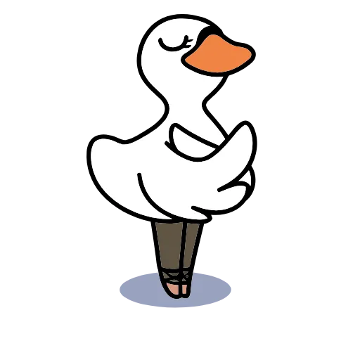 Стикер 28 🦢 Набор эмоджи с белым лебедем в HD качестве