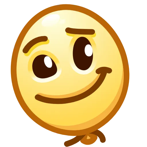 Стикер 6 Balloon Emoji