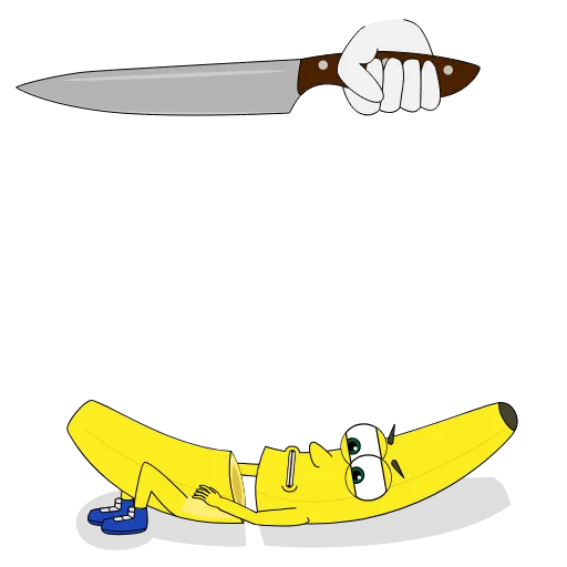 🔪 Стикер «Бананчик» для Telegram