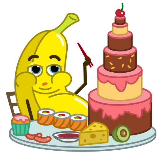 🍽 Стикер «Bananza» для Telegram