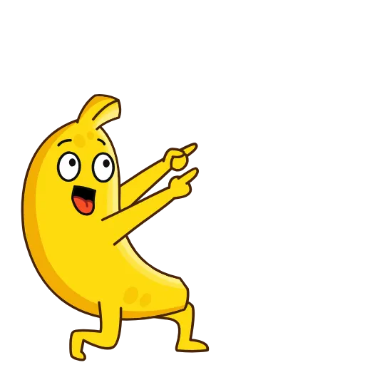 Стикер 18 👍 Bananas - бананчик