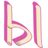 🌸 Эмодзи «Барби шрифт - розовые буквы» для Telegram