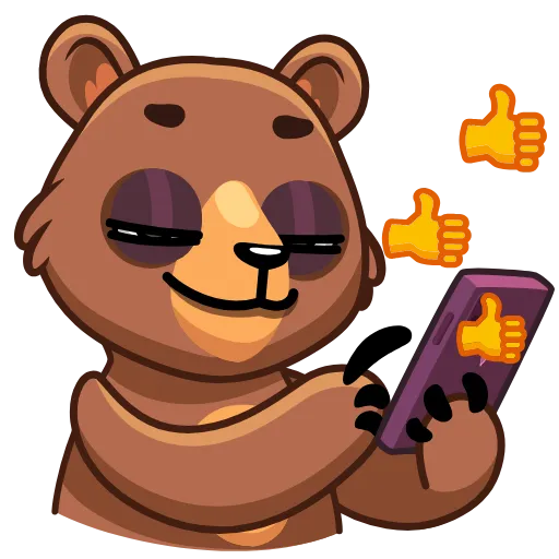 👍 Эмодзи «Медведь Акмаль» для Telegram