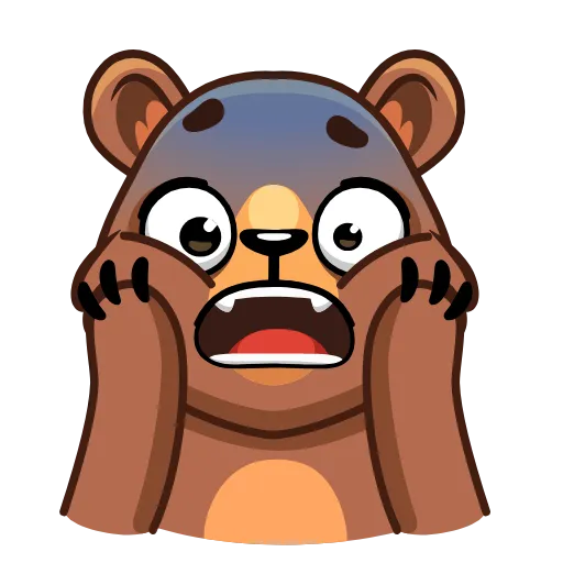 😱 Эмодзи «Медведь Акмаль» для Telegram