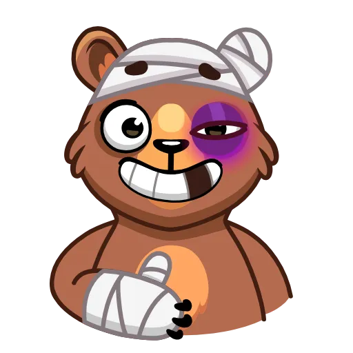 🤕 Эмодзи «Медведь Акмаль» для Telegram