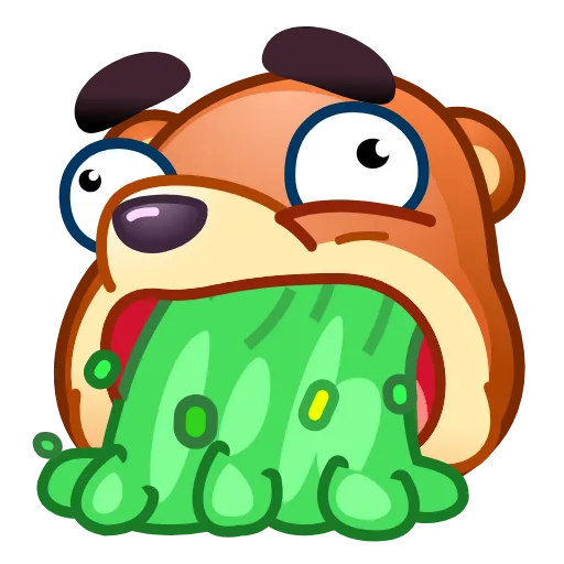 Стикер 23 Bear Emoji