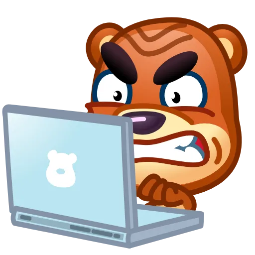 Стикер 36 Bear Emoji