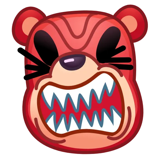 Стикер 13 Bear Emoji