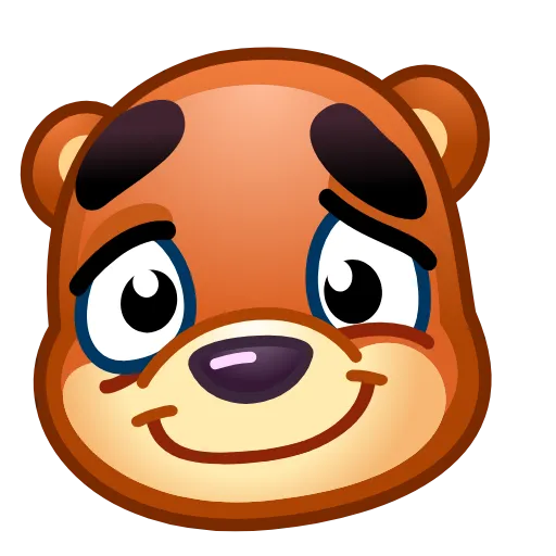 Стикер 4 Bear Emoji