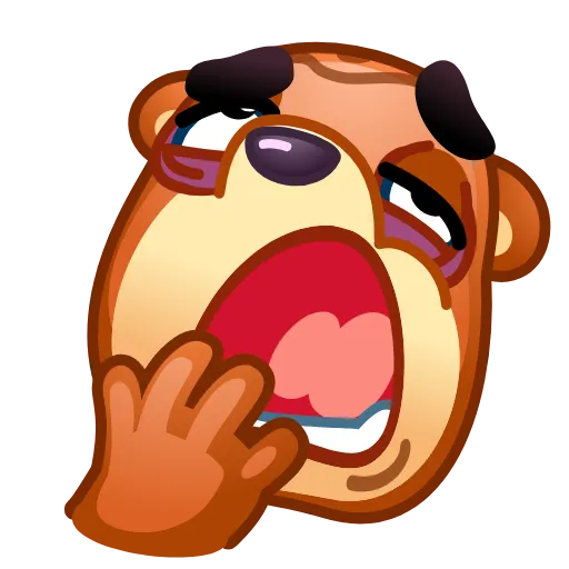 Стикер 21 Bear Emoji