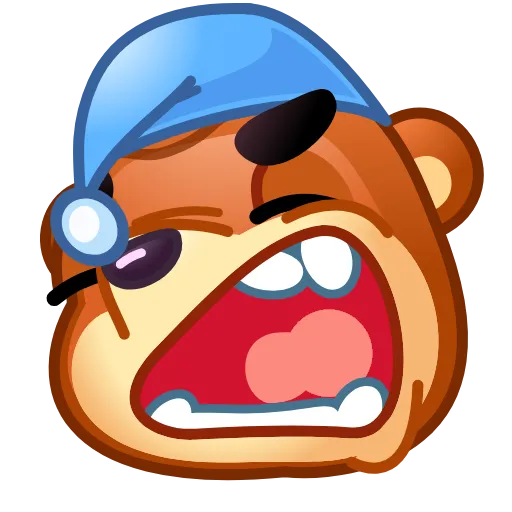 Стикер 22 Bear Emoji