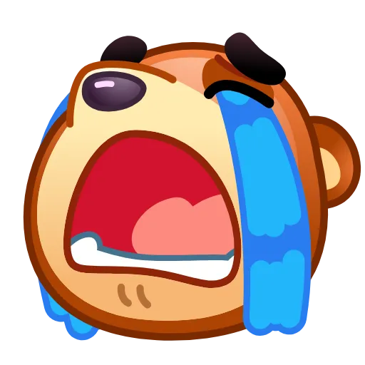 Стикер 12 Bear Emoji