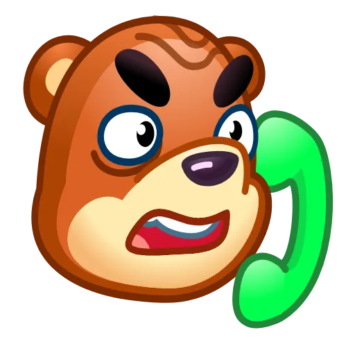 Стикер 39 Bear Emoji